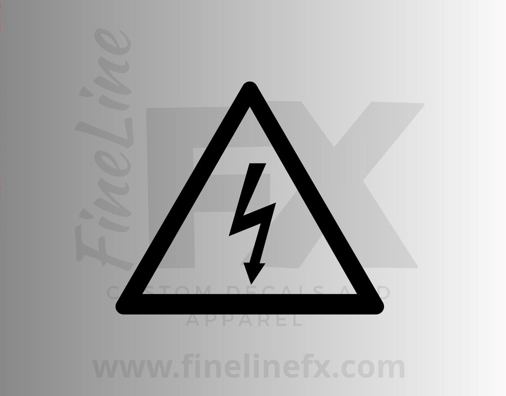 High Voltage Warning Symbol Vinyl Decal Sticker - FineLineFX