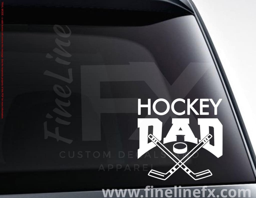 Hockey Dad Vinyl Decal Sticker - FineLineFX