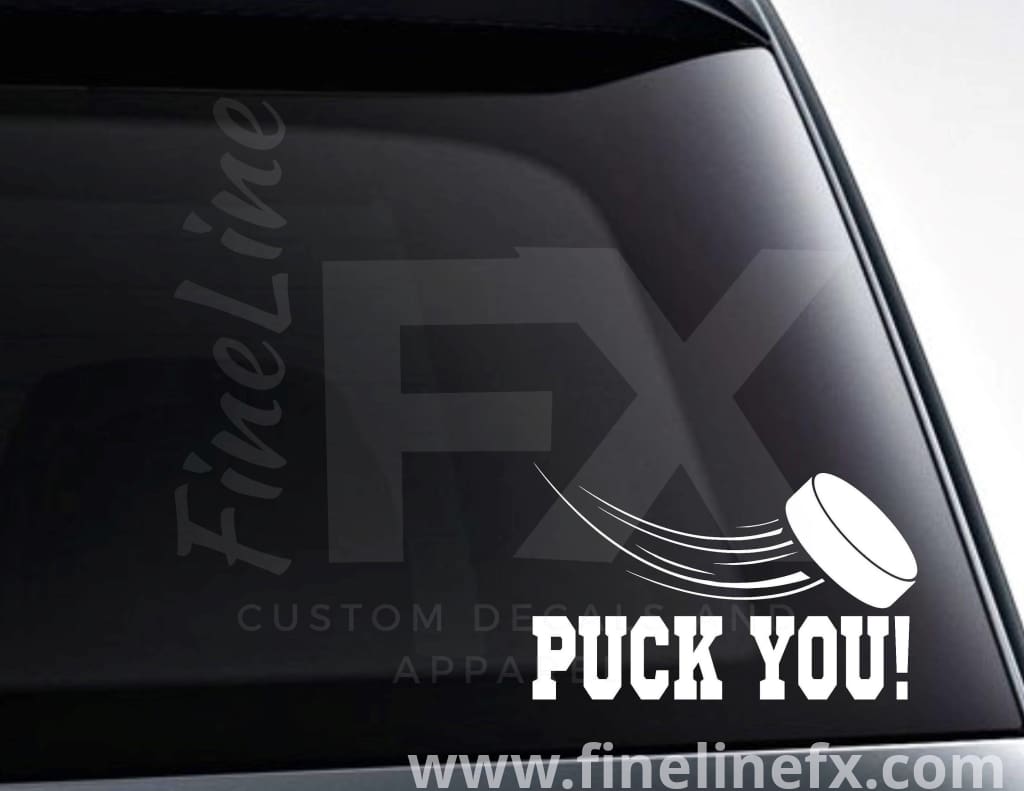 Hockey Puck You Vinyl Decal Sticker - FineLineFX