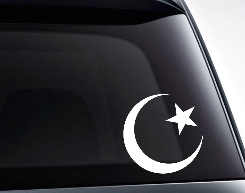 Islam Star And Crescent Moon Symbol Vinyl Decal Sticker - FineLineFX