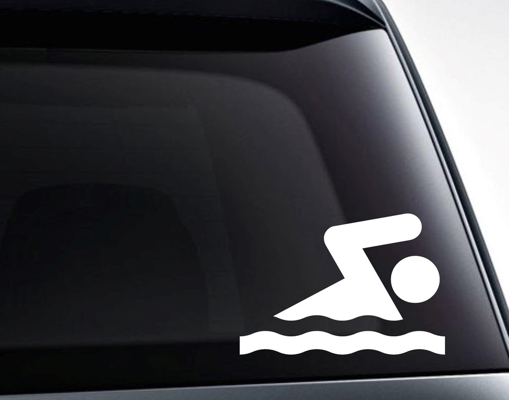Swimmer Swimming Symbol Vinyl Decal Sticker - FineLineFX