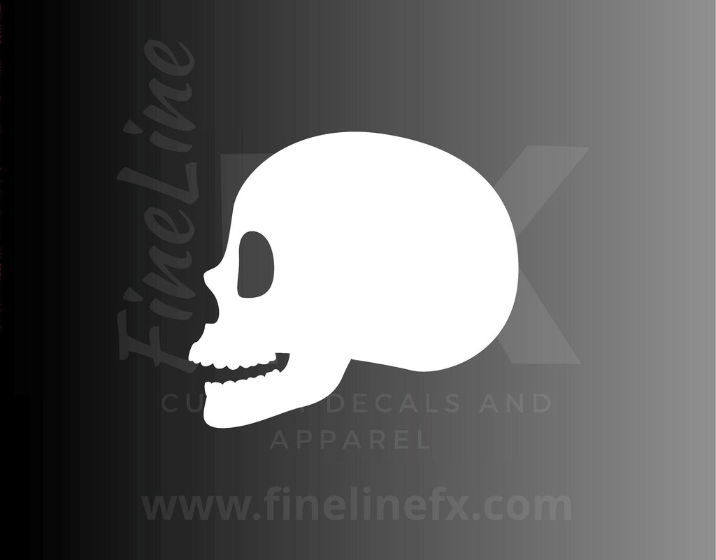 Skull Side Profile, Anatomy Vinyl Decal Sticker - FineLineFX