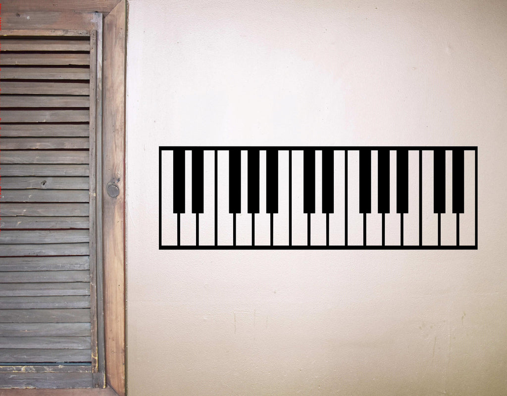 Piano Keyboard Musician Die Cut Vinyl Wall Decal - FineLineFX