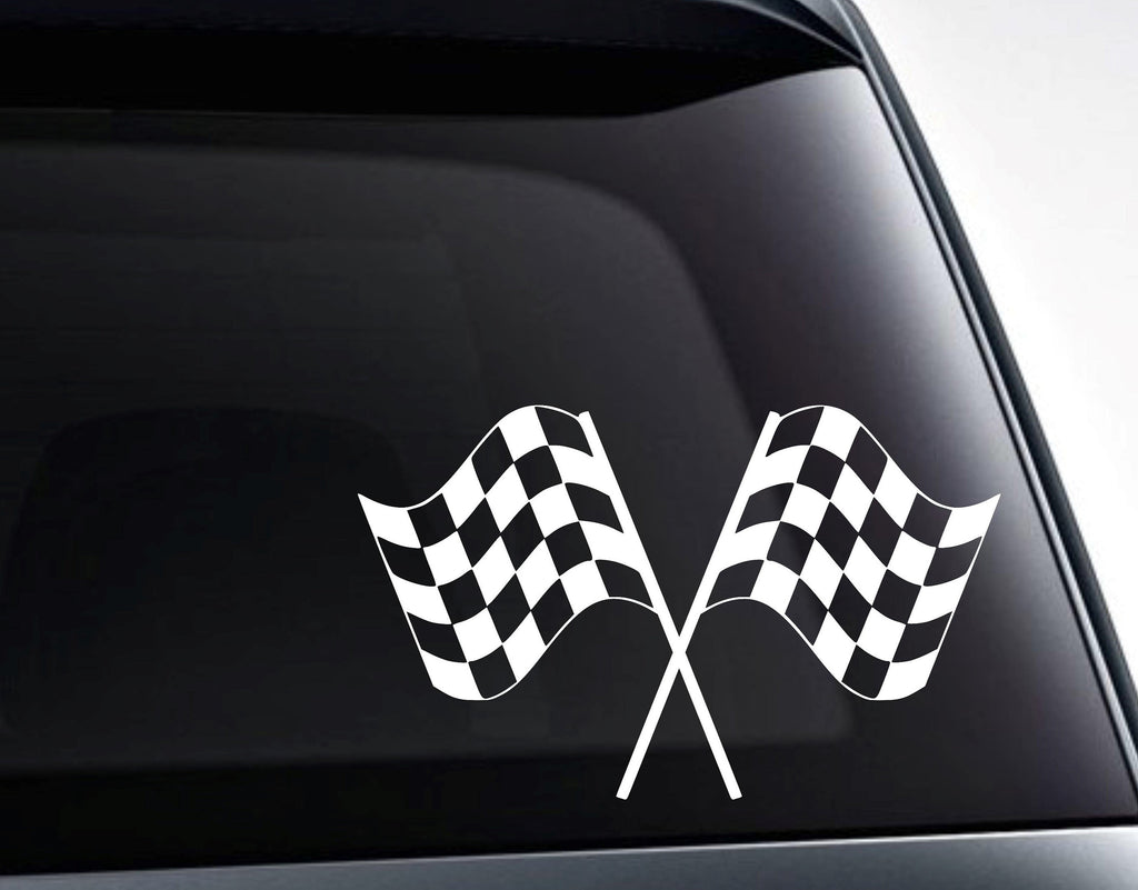 Checkered Racing Flags Vinyl Decal Sticker - FineLineFX