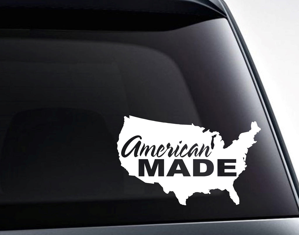 USA Map American Made Vinyl Decal Sticker - FineLineFX