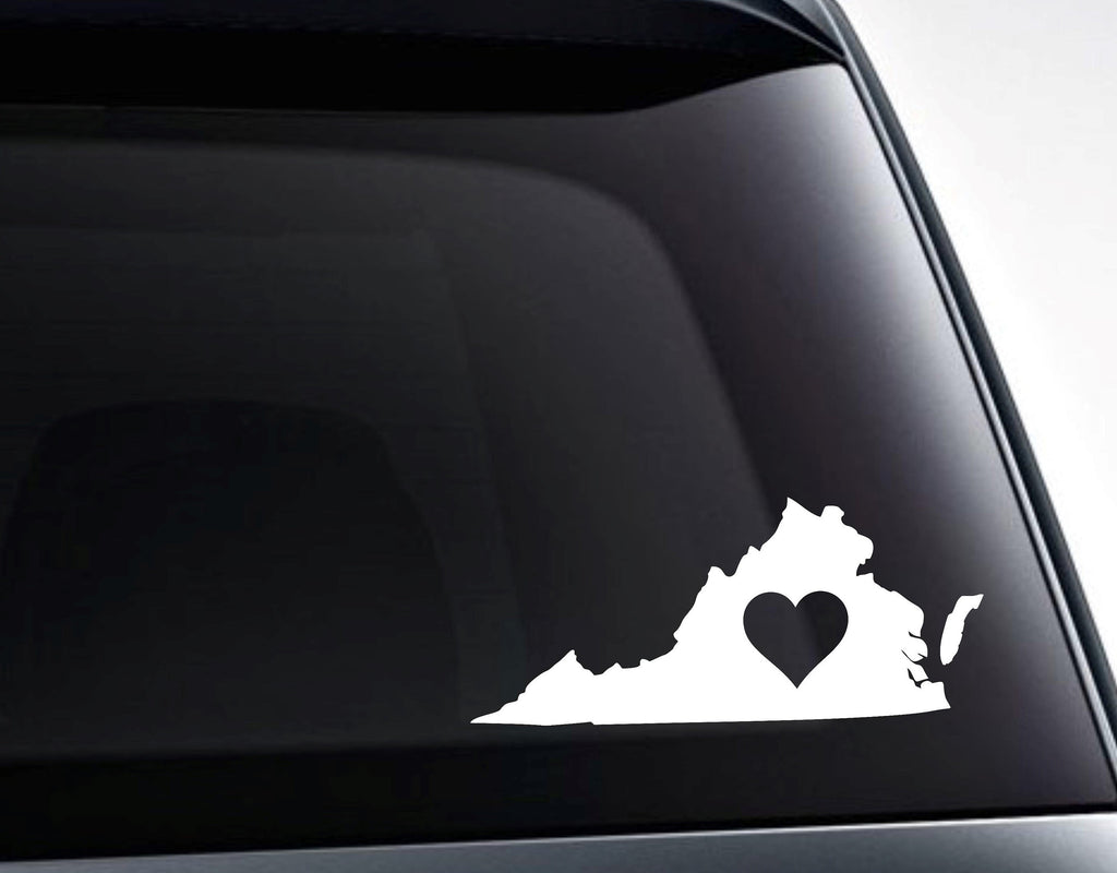 Virginia Heart Love Virginia Vinyl Decal Sticker - FineLineFX