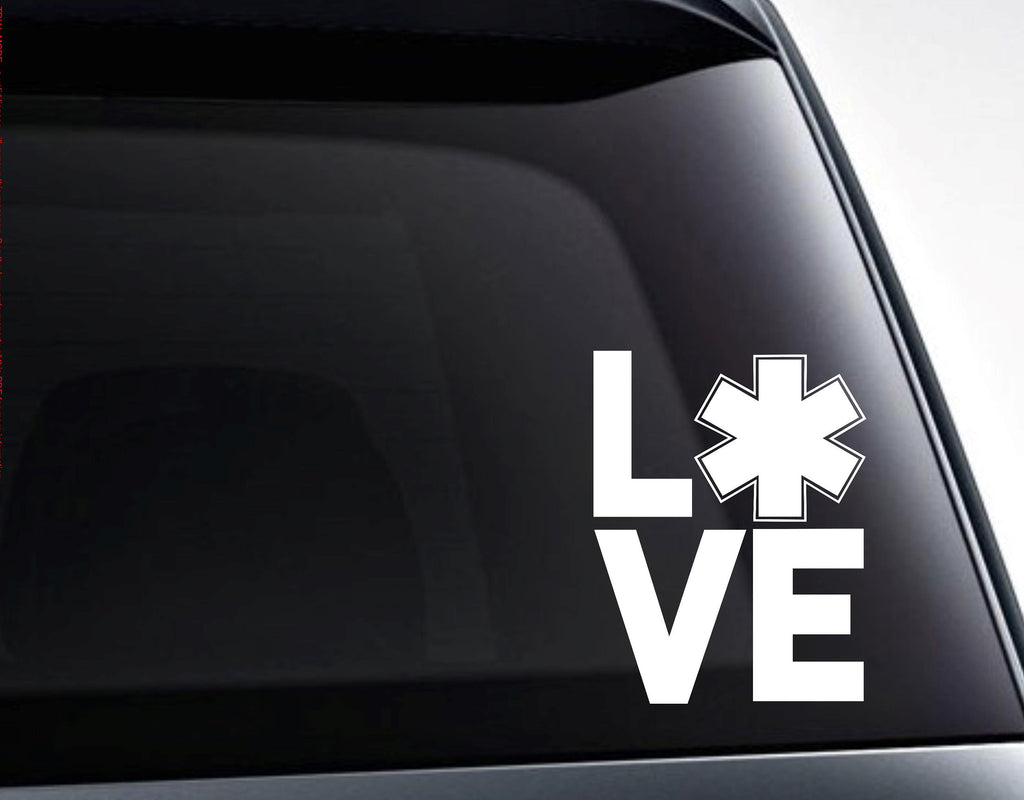 Love Paramedic First Responder EMT Vinyl Decal Sticker - FineLineFX