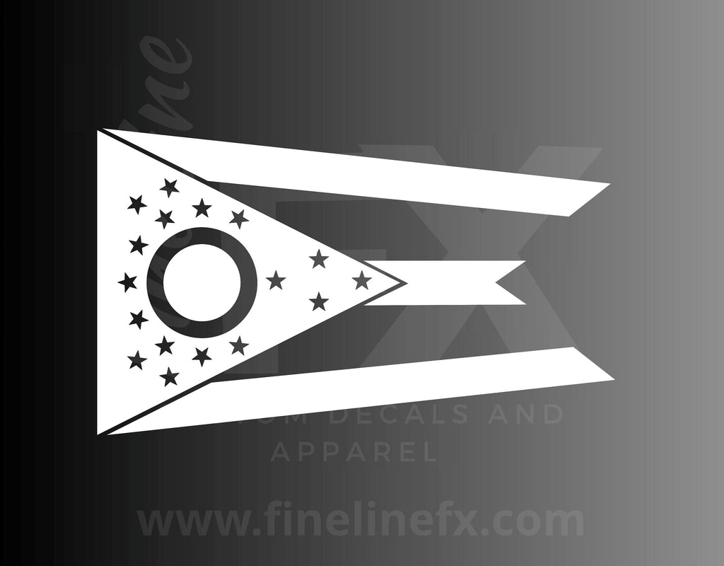 Ohio State Flag Vinyl Decal Sticker / Ohio Flag Decal for Car Windows, Laptops, Tumblers and More - FineLineFX