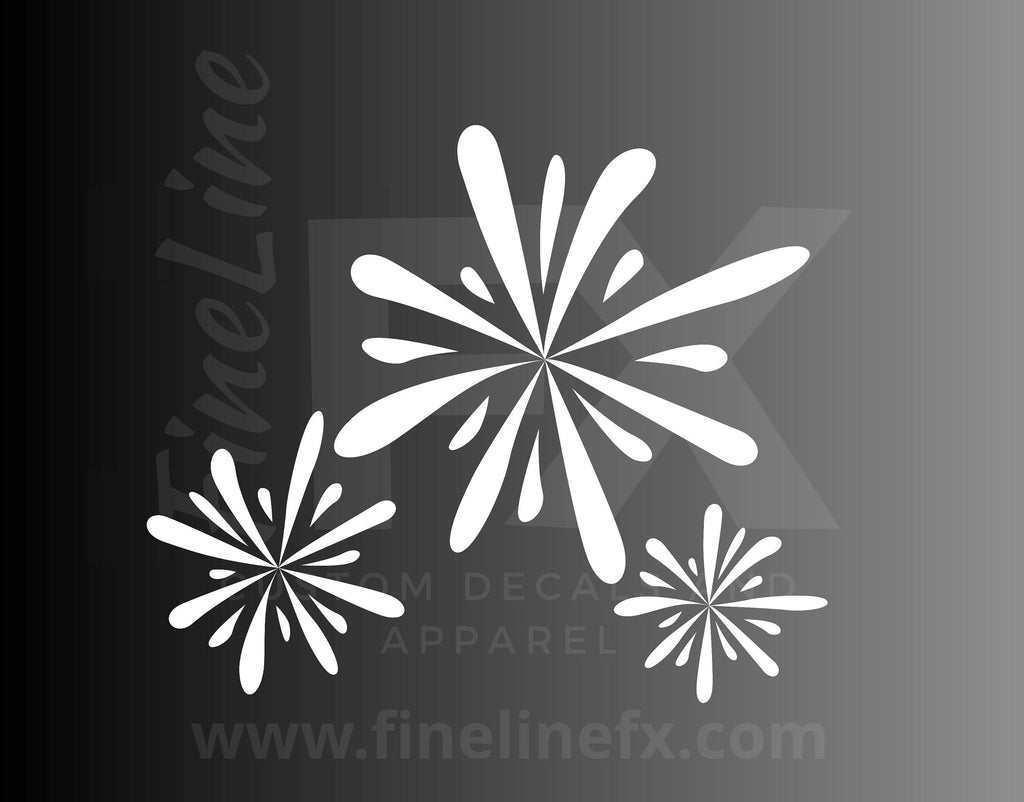 Fireworks Explosion Fireworks Splatter Die Cut Vinyl Decal Sticker - FineLineFX