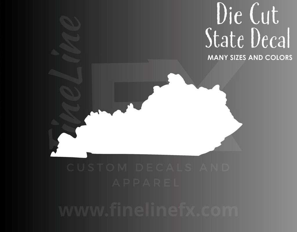 Kentucky State Shape Vinyl Decal Sticker - FineLineFX