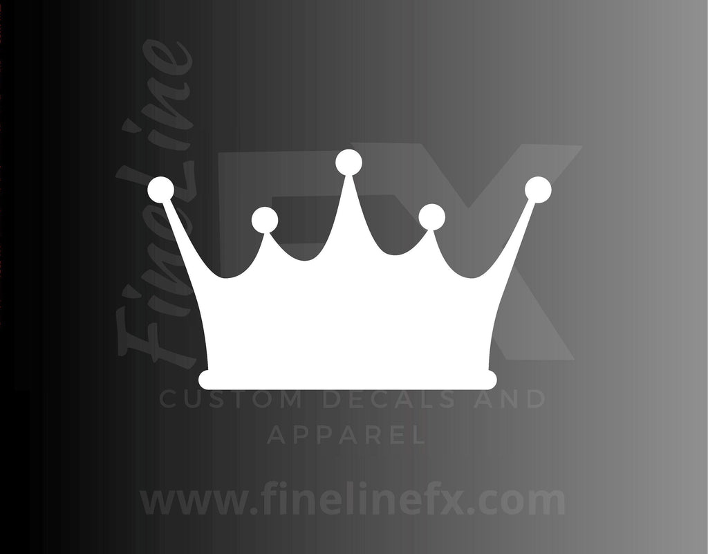 King Queen Princess Crown Vinyl Decal Sticker - FineLineFX