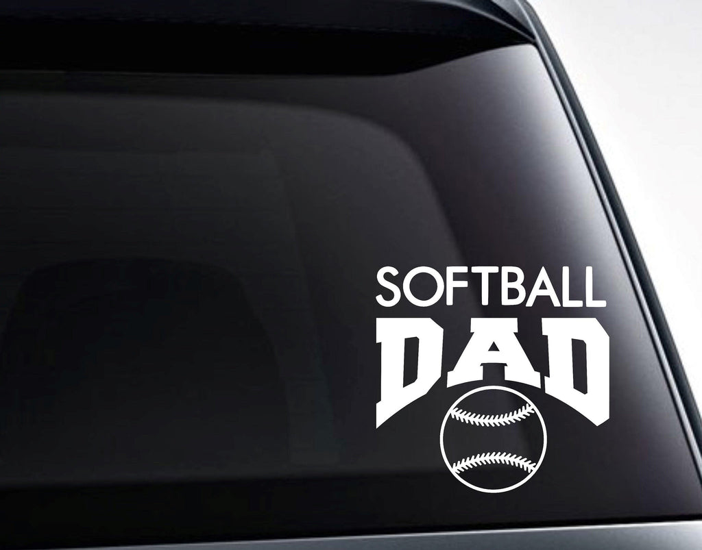 Softball Dad Decal, Softball Dad Sticker - FineLineFX