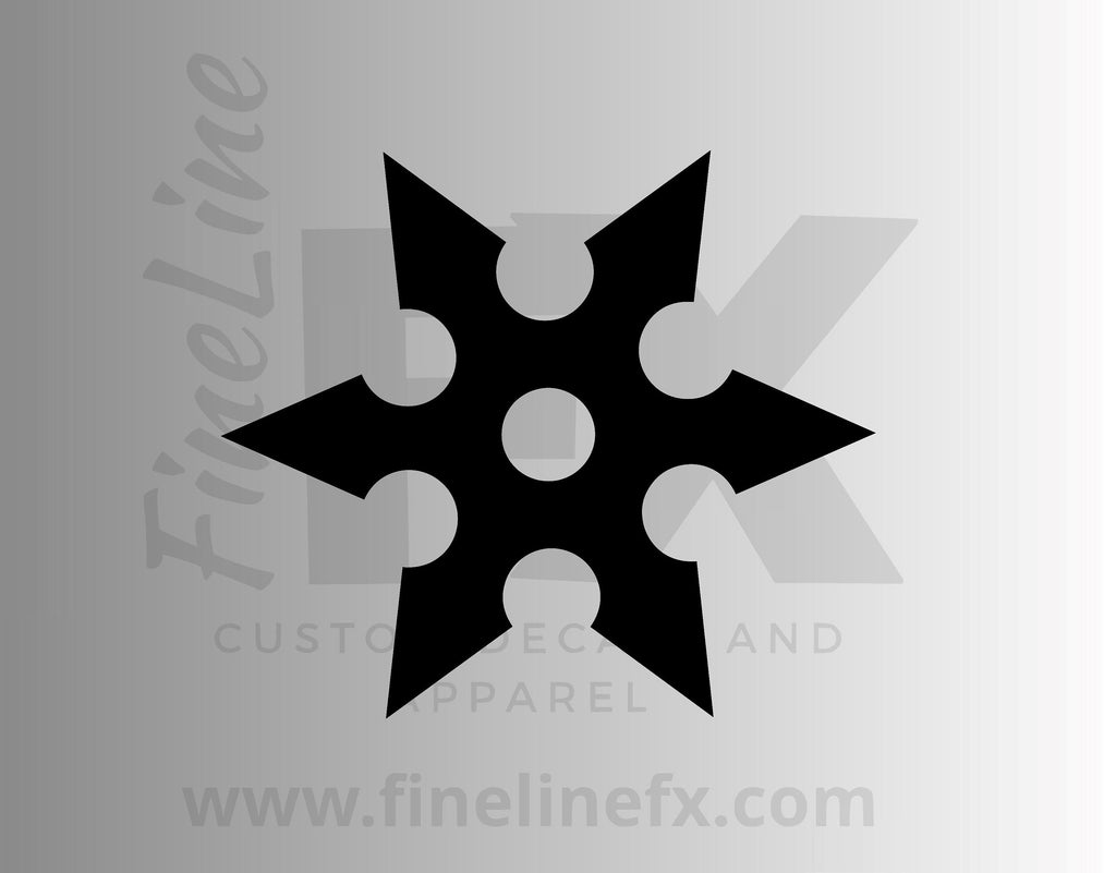 Ninja Throwing Star Shuriken Vinyl Decal Sticker - FineLineFX