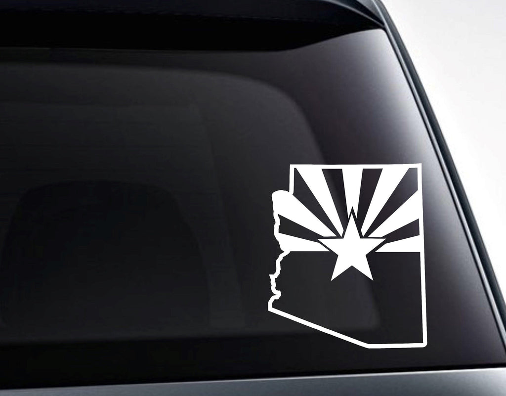 Arizona Shape Arizona State Flag Vinyl Decal Sticker - FineLineFX