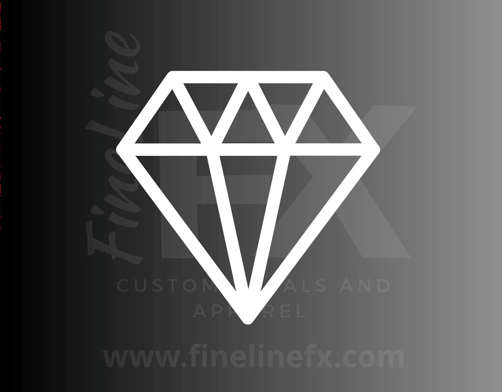 Diamond Gemstone Engagement Vinyl Decal Sticker - FineLineFX
