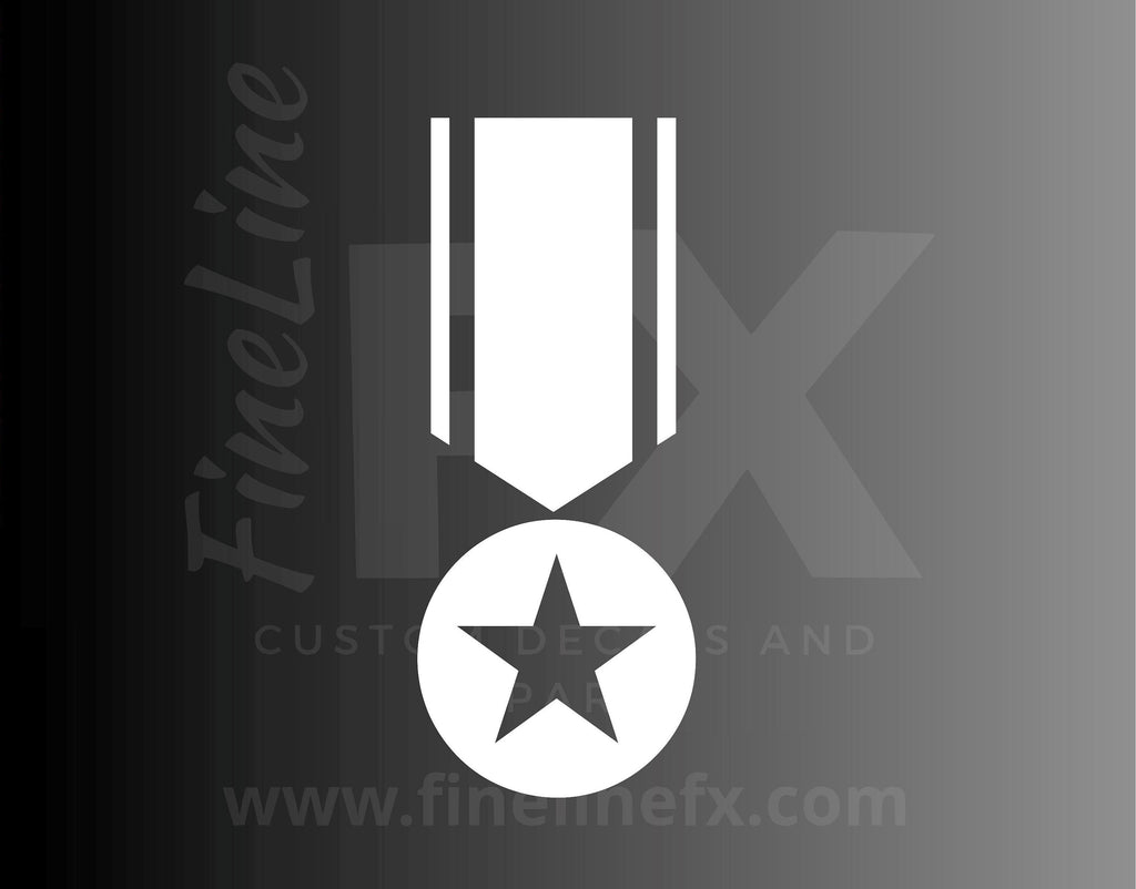 Ribbon Award Medal Vinyl Decal Sticker - FineLineFX