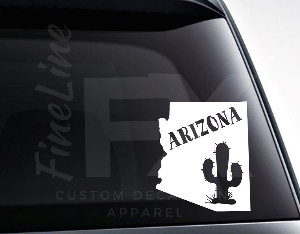 Arizona Cactus Southwestern Desert Vinyl Decal Sticker - FineLineFX