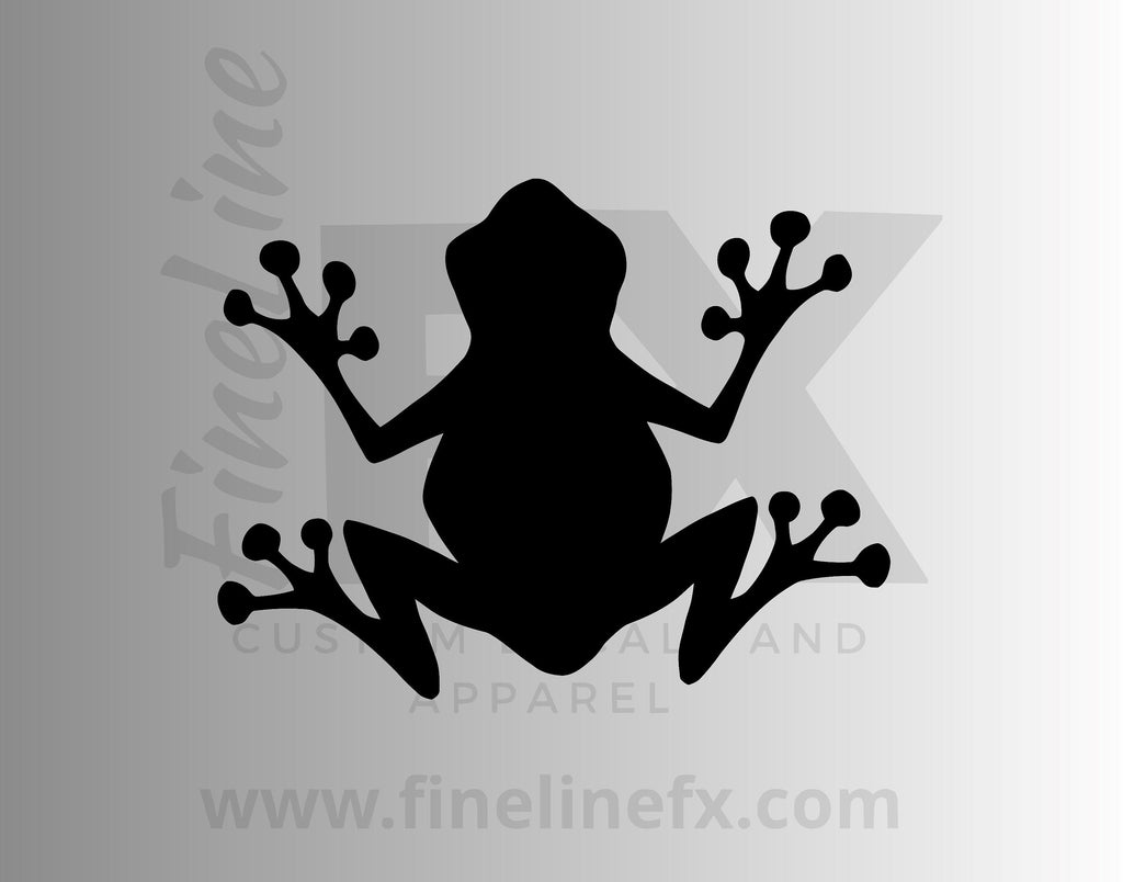 Frog Silhouette Die Cut Vinyl Decal Sticker - FineLineFX