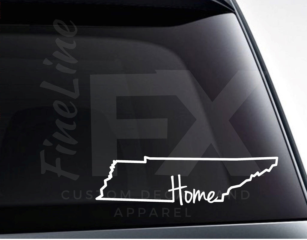 Tennessee TN Home State Outline Vinyl Decal Sticker - FineLineFX