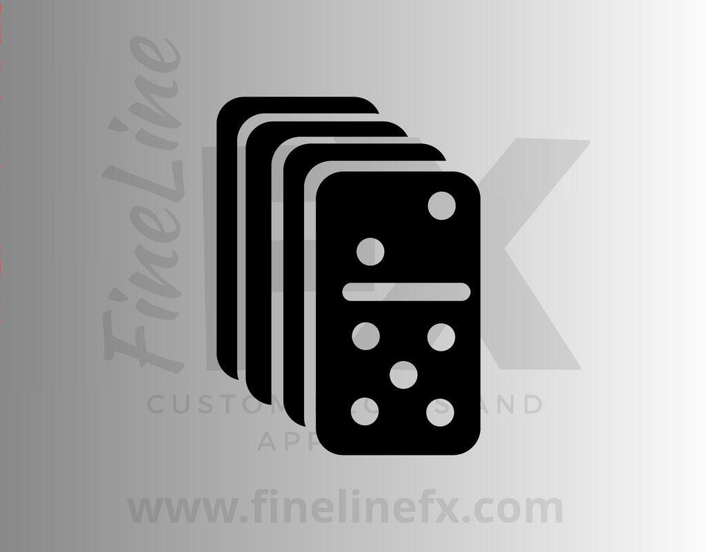 Dominoes, Domino Game Set Vinyl Decal Sticker - FineLineFX