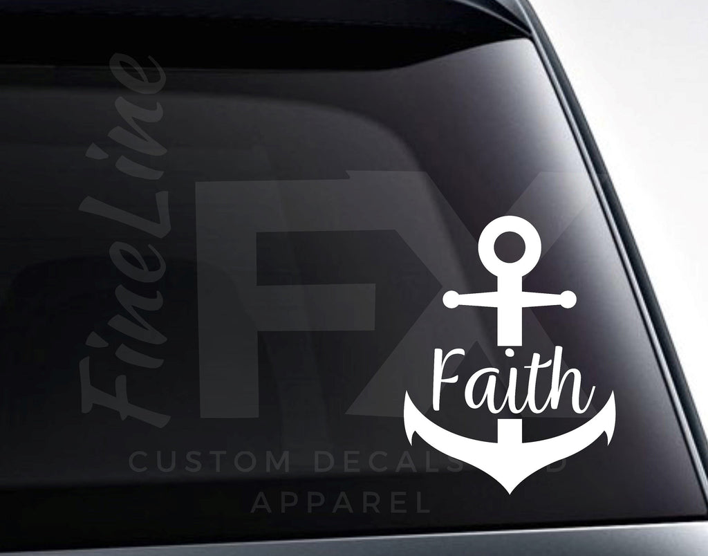 Faith Anchor Vinyl Decal Sticker - FineLineFX