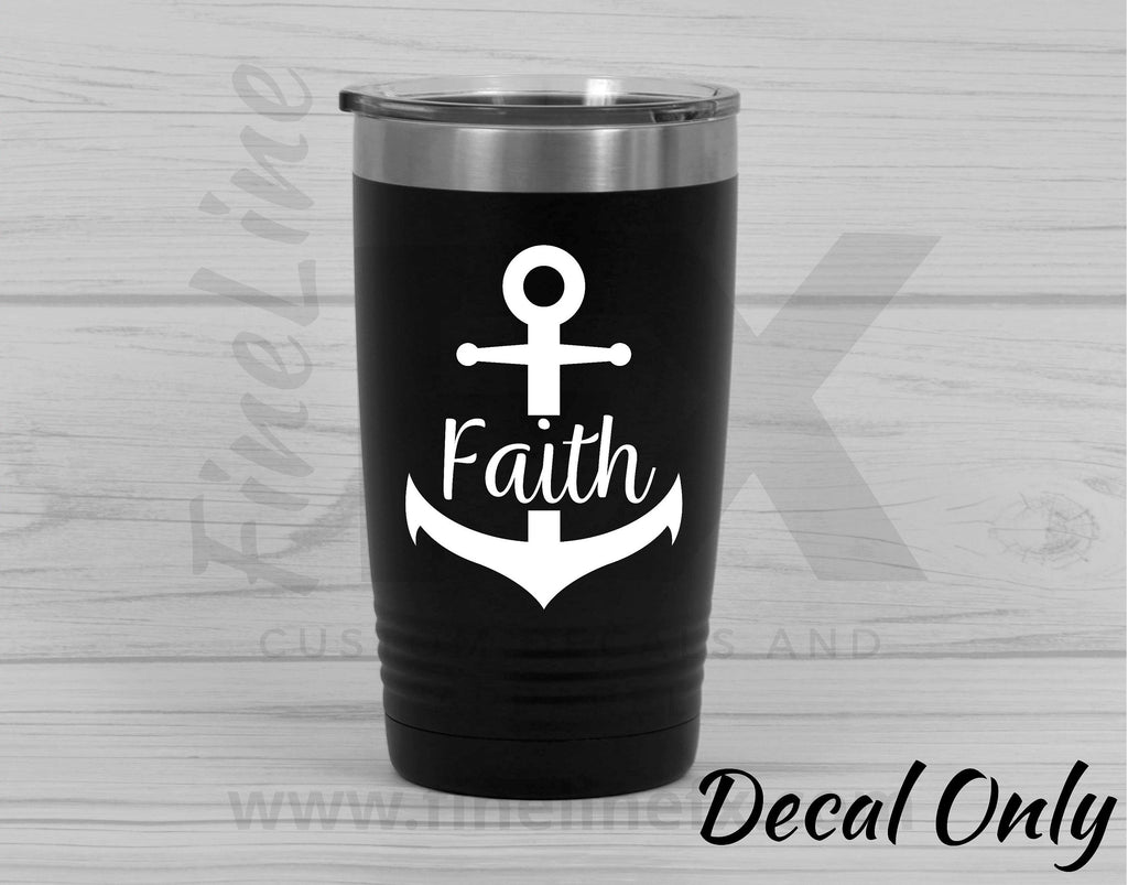 Faith Anchor Vinyl Decal Sticker - FineLineFX