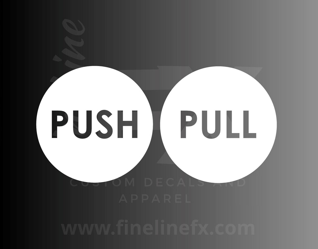 Push Pull Door Decals - FineLineFX