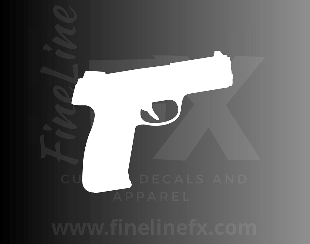 Gun Handgun Pistol Vinyl Decal Sticker - FineLineFX