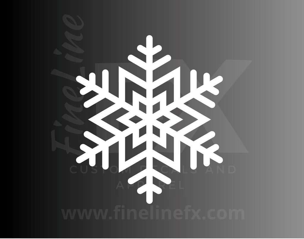 Snowflake Snow Winter Vinyl Decal Sticker - FineLineFX