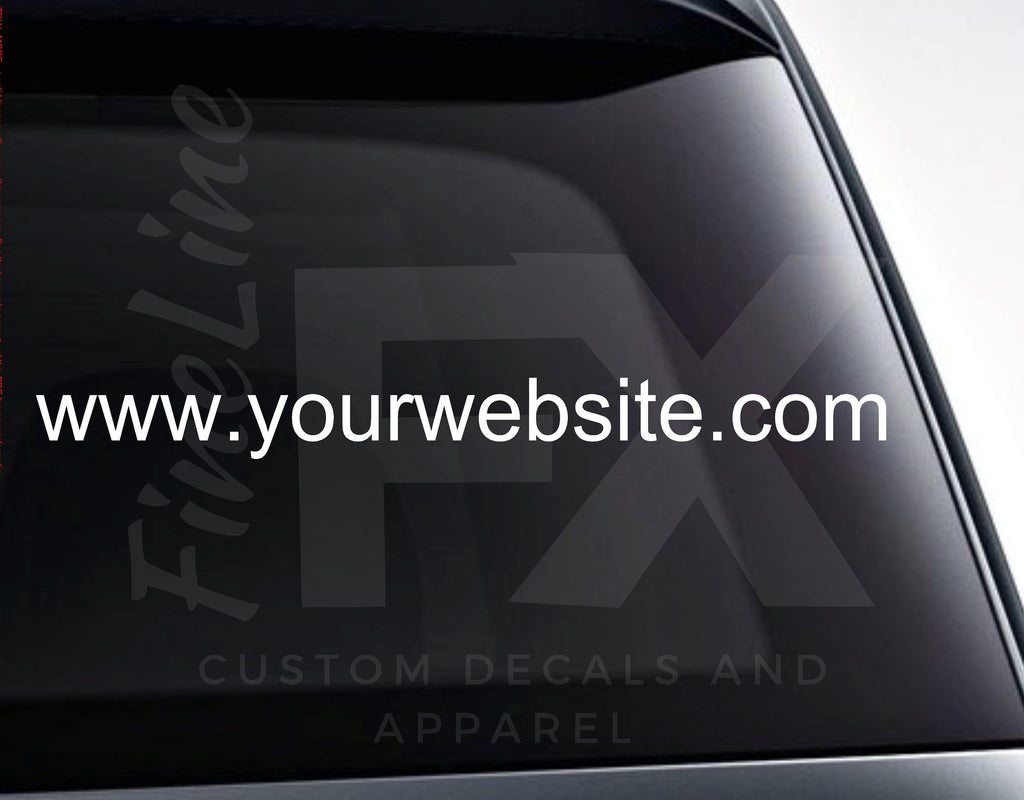 Your Website Custom Advertising Decal Sticker / Choose Size & Color - FineLineFX