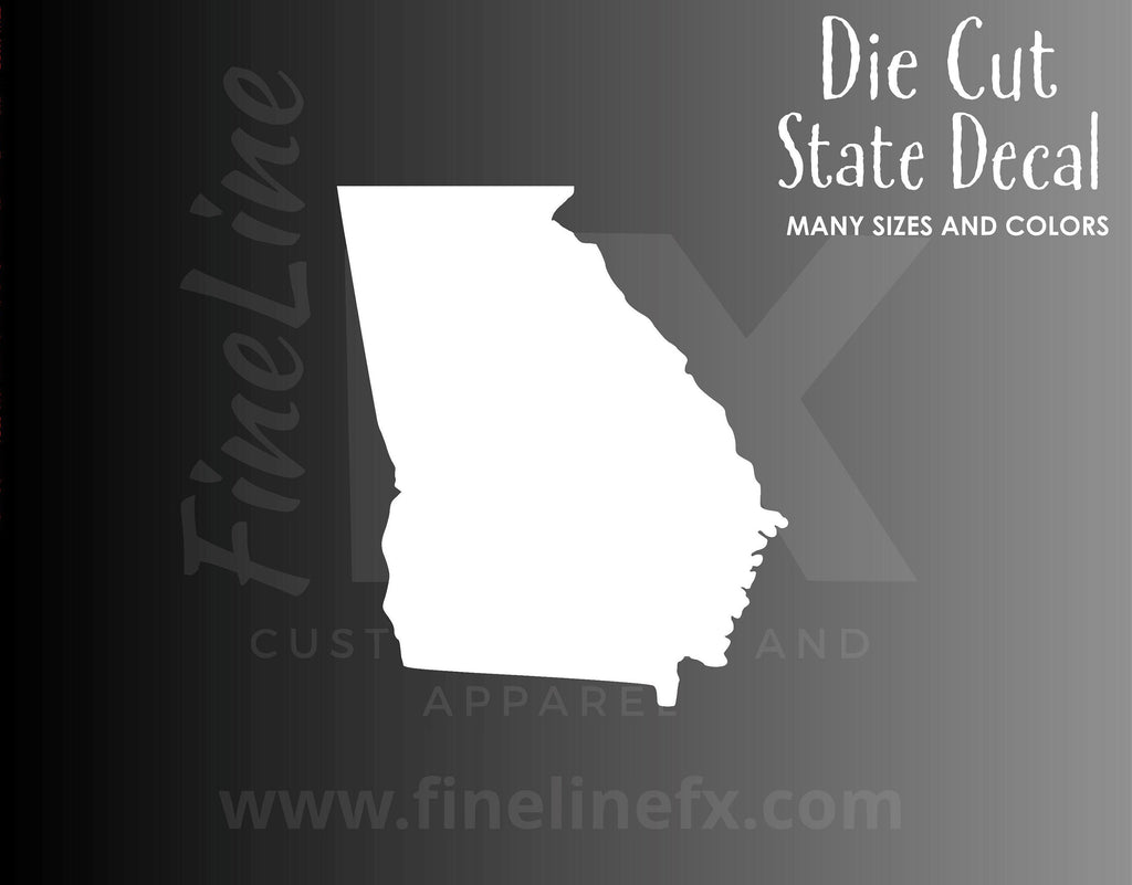 Georgia State Shape Vinyl Decal Sticker - FineLineFX
