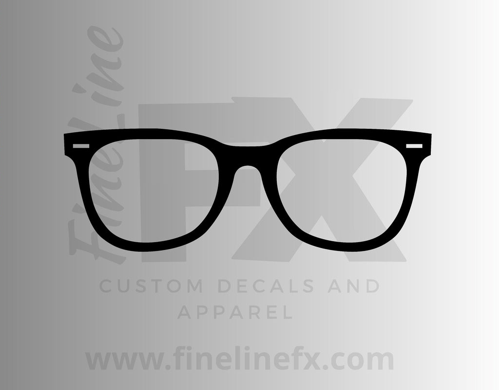 Glasses Eyeglasses Vinyl Decal Sticker - FineLineFX