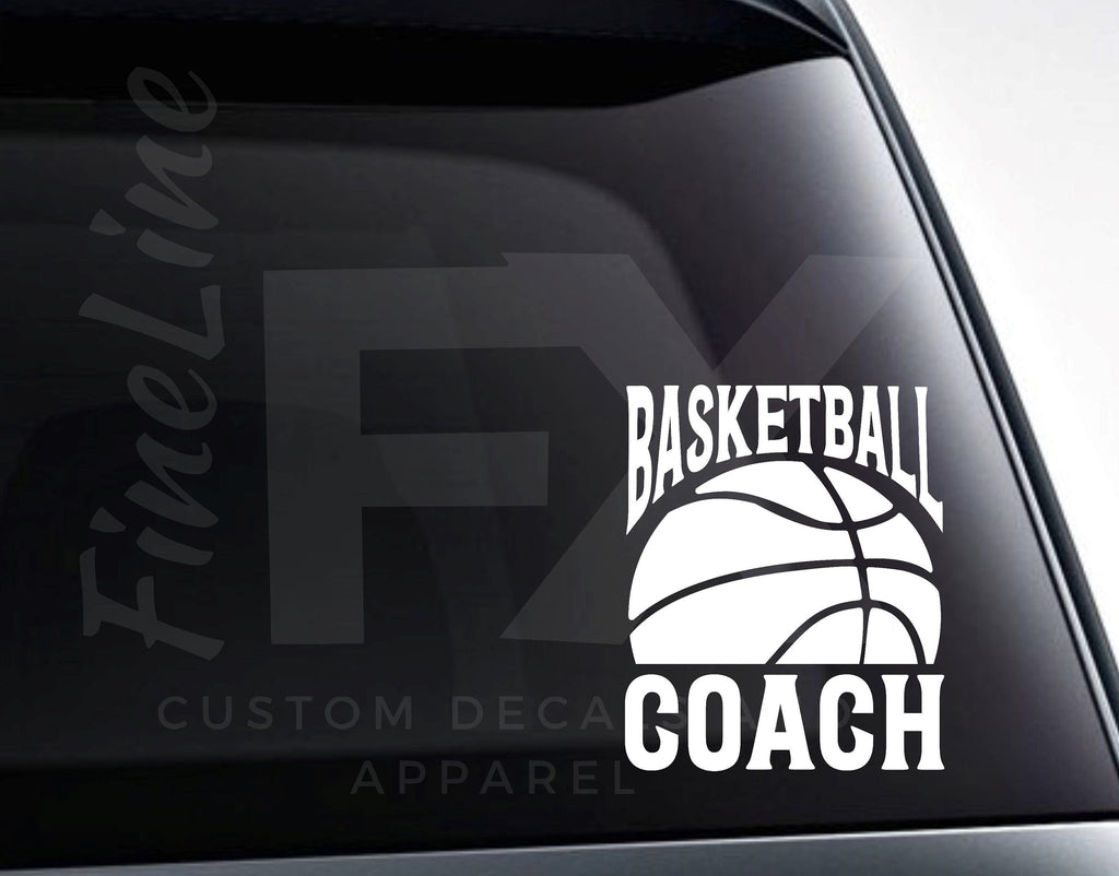 Basketball Coach Vinyl Decal Sticker - FineLineFX