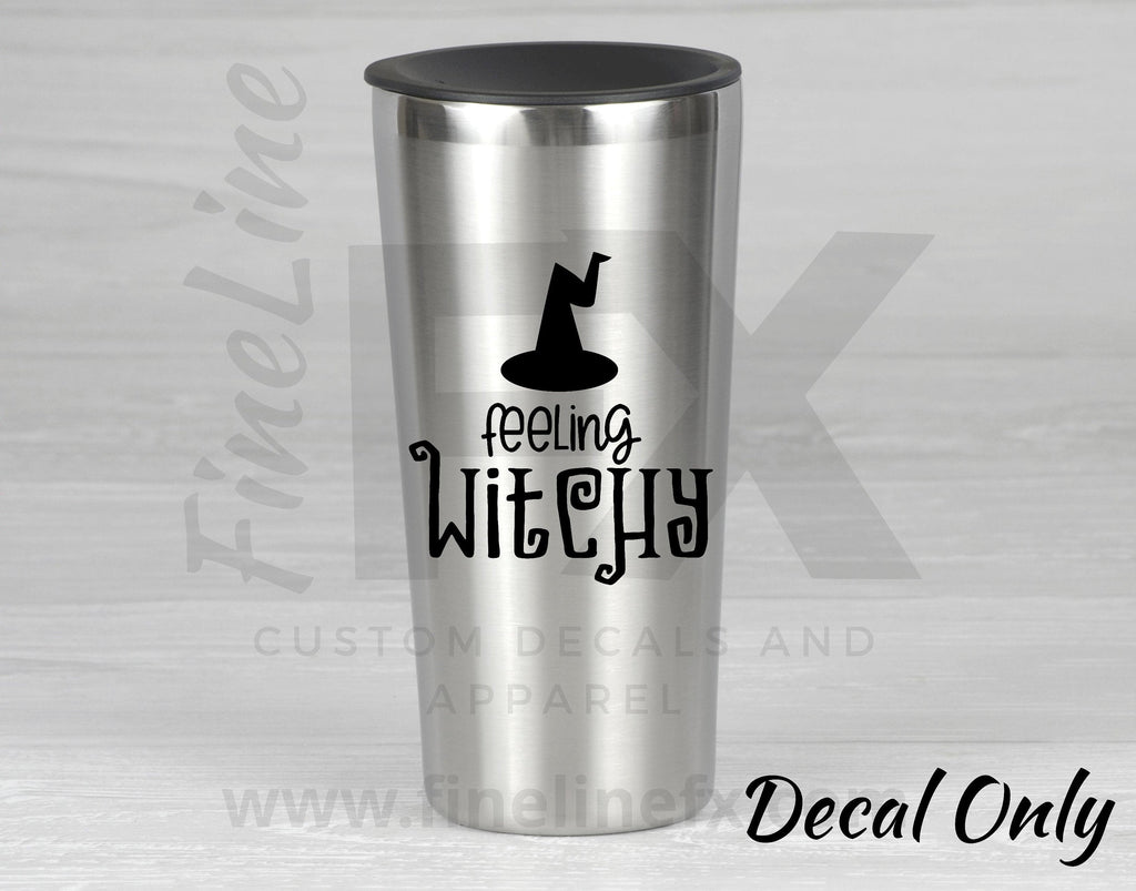 Feeling Witchy Witch Hat Vinyl Decal Sticker - FineLineFX