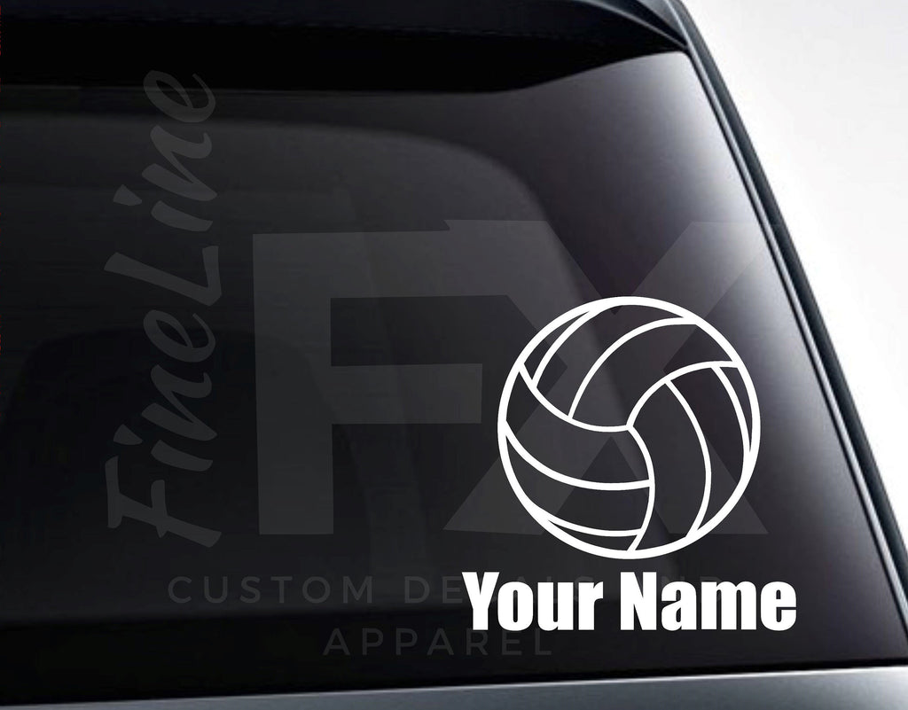 Volleyball with Custom Name Vinyl Decal Sticker / Decal For Cars, Laptops, Tumblers And More