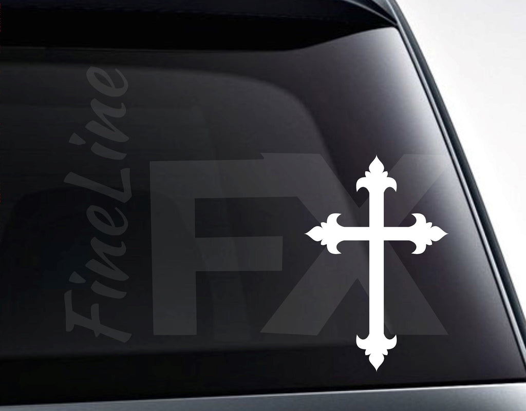 Styled Religious Cross Vinyl Decal Sticker / Decal For Cars, Laptops, Tumblers And More