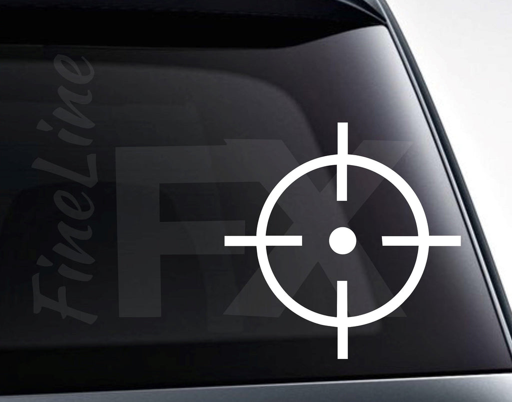 Rifle Scope Crosshairs Shooting Target Vinyl Decal Sticker / Decal For Cars, Laptops, Tumblers And More