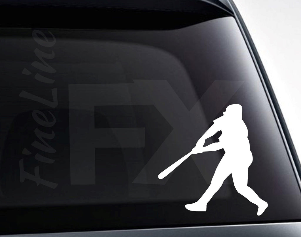 Baseball Batter Swing Silhouette Vinyl Decal Sticker / Decal For Cars, Laptops, Tumblers And More