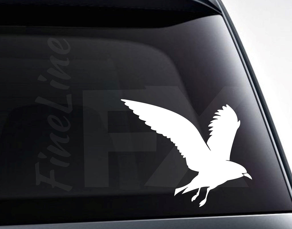 Seagull Silhouette Beach Vinyl Decal Sticker / Decal For Cars, Laptops, Tumblers And More