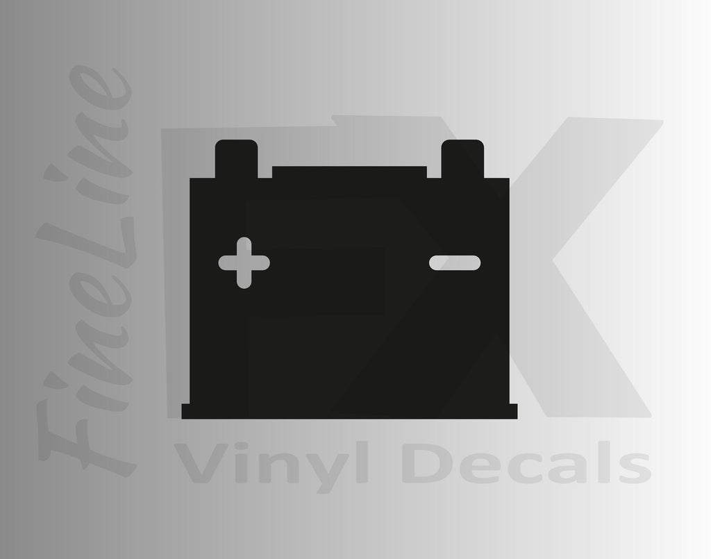 Car Battery Icon Vinyl Decal Sticker