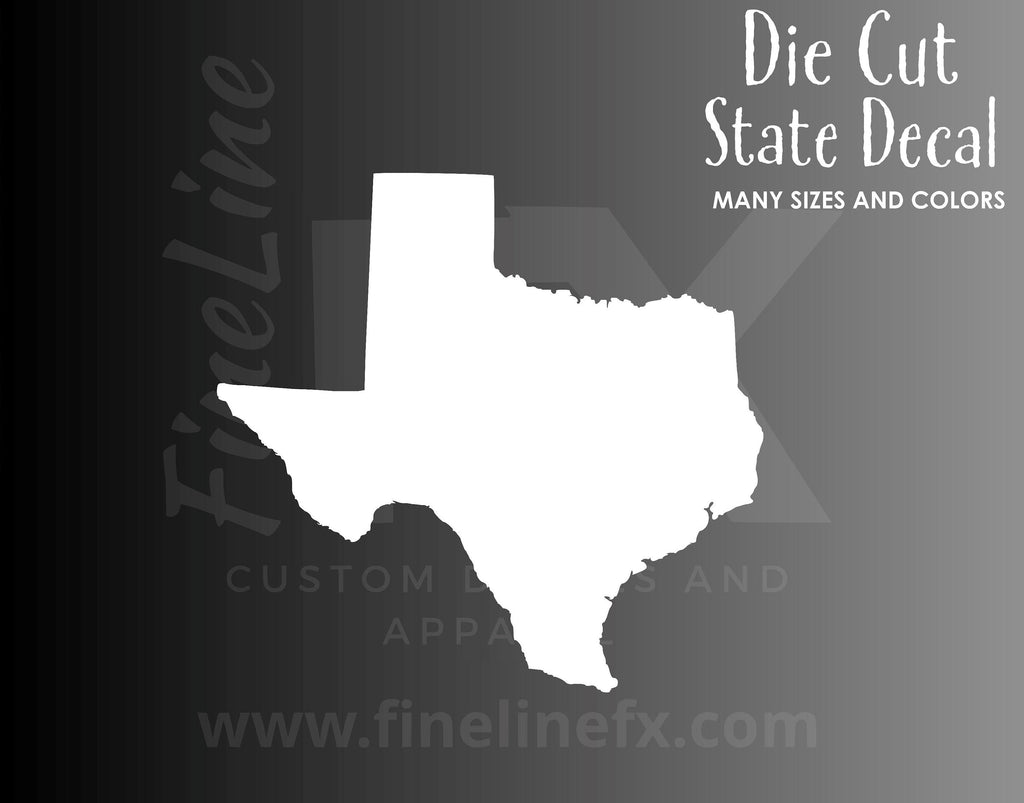 Texas State Shape Vinyl Decal Sticker