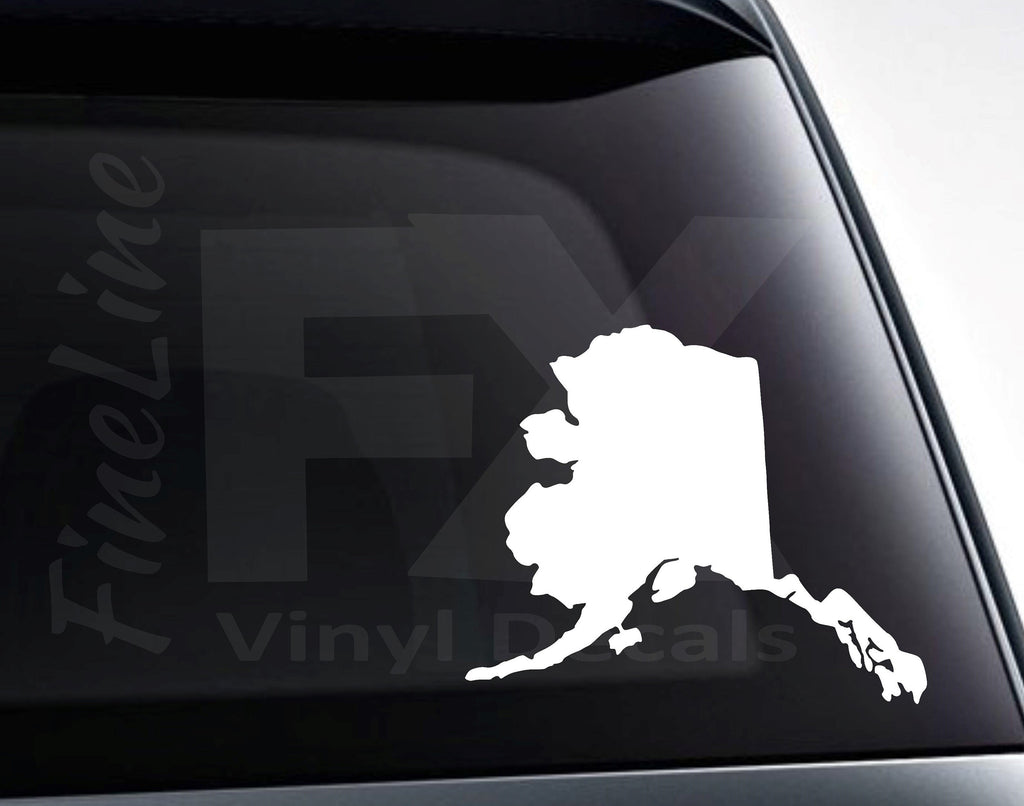 Alaska Map Silhouette Vinyl Decal Sticker / Decal For Cars, Laptops, Tumblers And More
