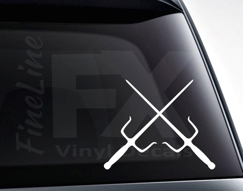 Ninja Weapon Sais Swords Vinyl Decal Sticker / Decal For Cars, Laptops, Tumblers And More