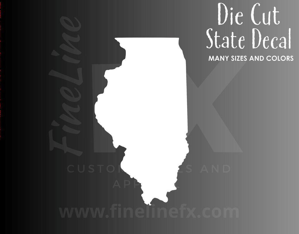 Illinois State Shape Vinyl Decal Sticker
