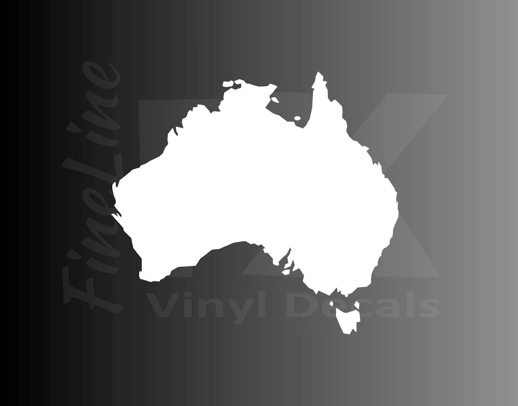Australia Map Silhouette Vinyl Decal Sticker / Decal For Cars, Laptops, Tumblers And More