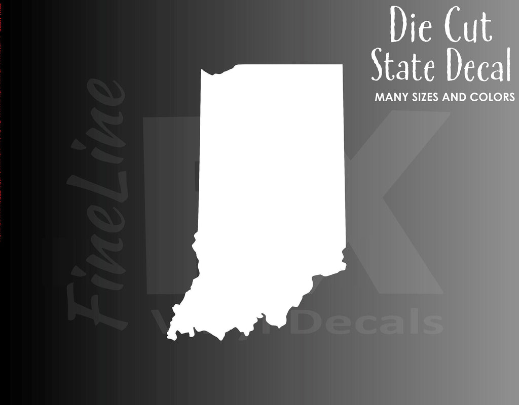Indiana State Shape Map Silhouette Vinyl Decal Sticker