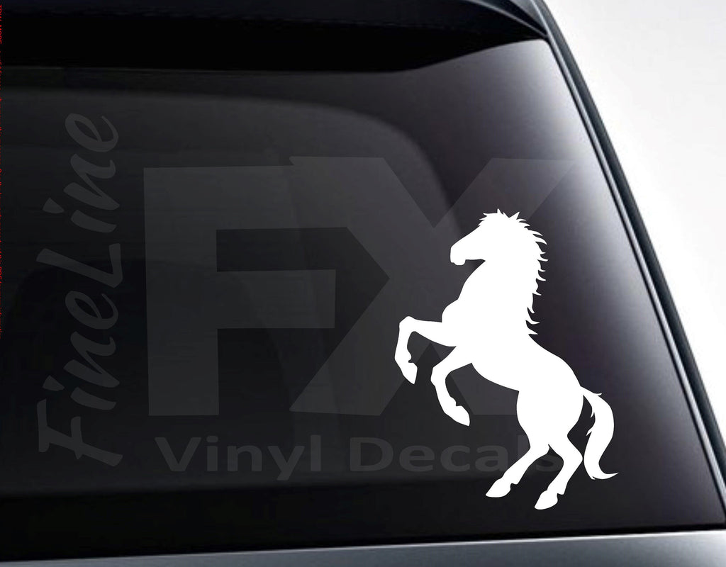 Horse Standing Up Vinyl Decal Sticker / Horse Silhouette Car Decal, Car Sticker