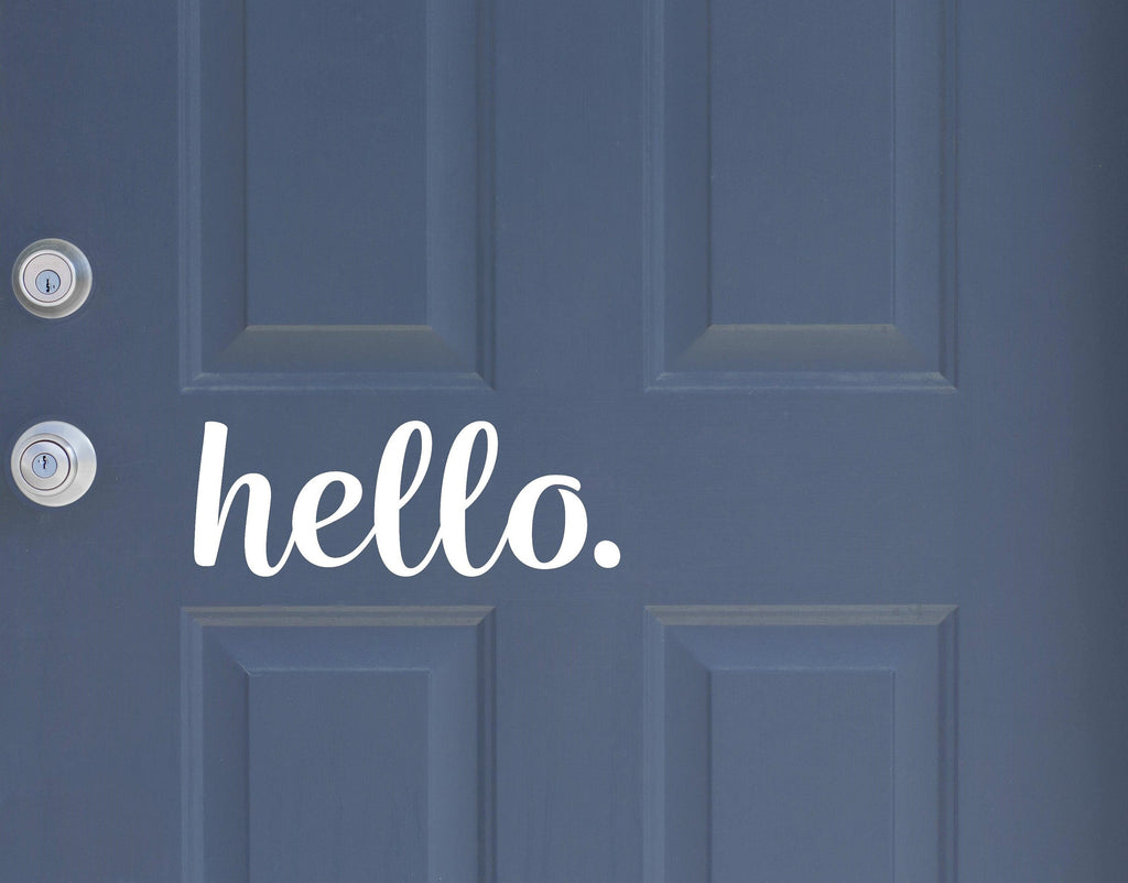 Hello Door Decal | Vinyl Decal Sticker | Front Door Decal, Welcome, Greeting Decal