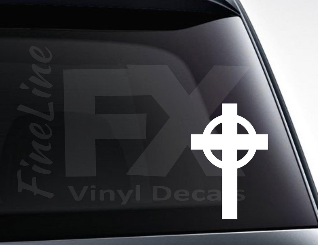 Celtic Cross Irish Catholic Vinyl Decal Sticker / Decal For Cars, Laptops, Tumblers And More