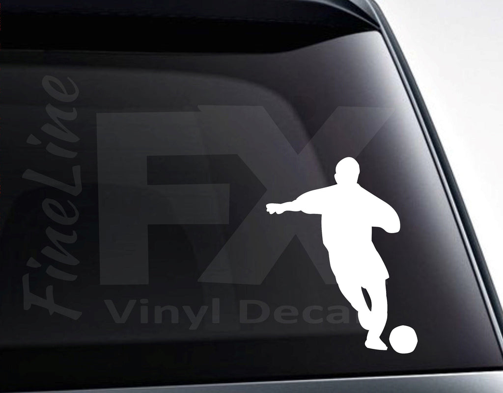 Soccer Player Silhouette Vinyl Decal Sticker / Decal For Cars, Laptops, Tumblers And More